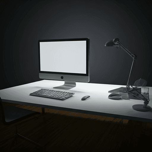 high-end minimalist office workspace with natural light flowing over textured beige surfaces and deep teal accent decor